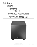 Infinity BU80-BU80-EHTS-10 - Service Manual